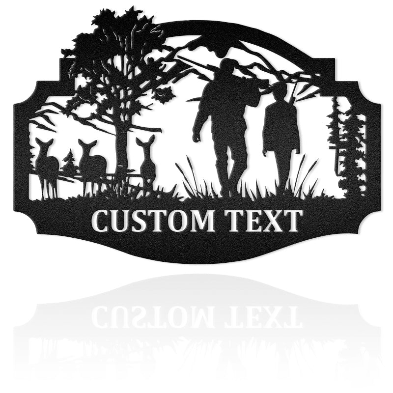 Welcome Whitetails Father And Son Metal Sign