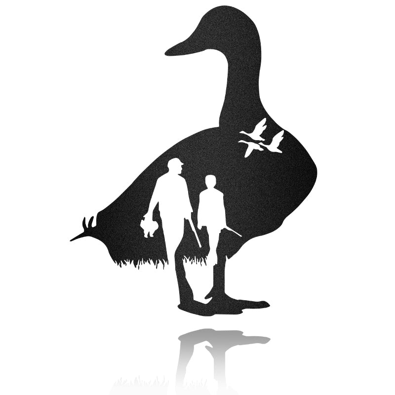 Cool Duck Hunting Father And Son Metal Wall Art