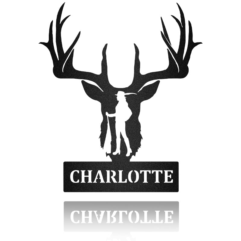 Hunting Girl Metal Wall Art