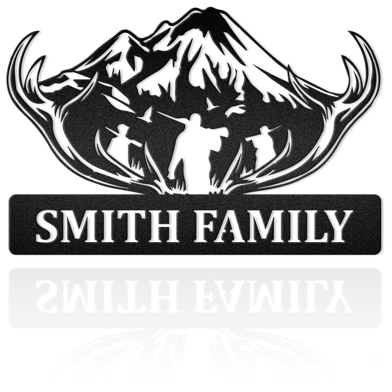 Family Deer & Duck Hunter Metal Wall Art