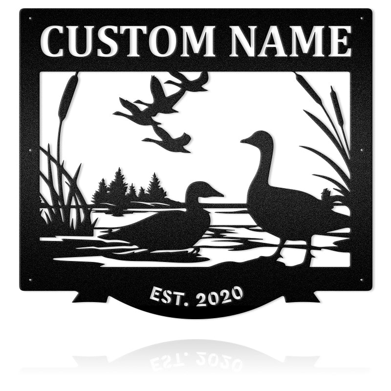 Duck Hunting Art Metal Wall Art