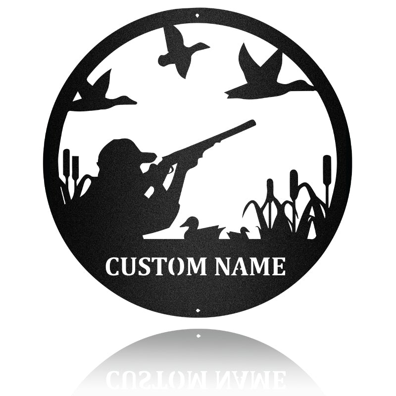 Duck Hunting Sign Metal Wall Art