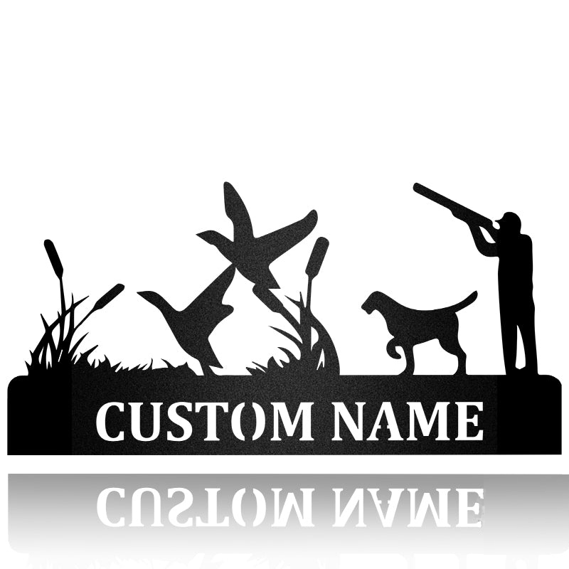 Duck Hunting Landscape Metal Wall Art