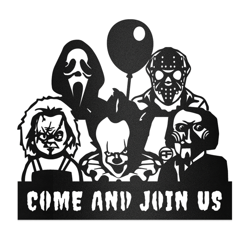 Come And Join Us Halloween Metal Wall Art
