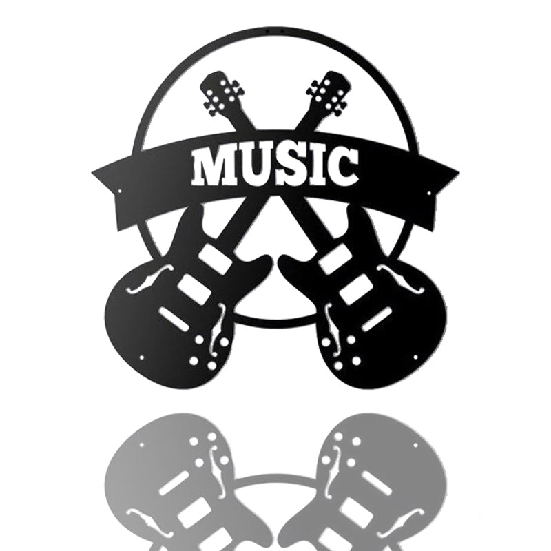 Music X Guitar Metal Wall Art