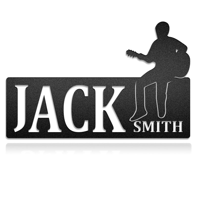 Guitar Boy Custom Metal Wall Art