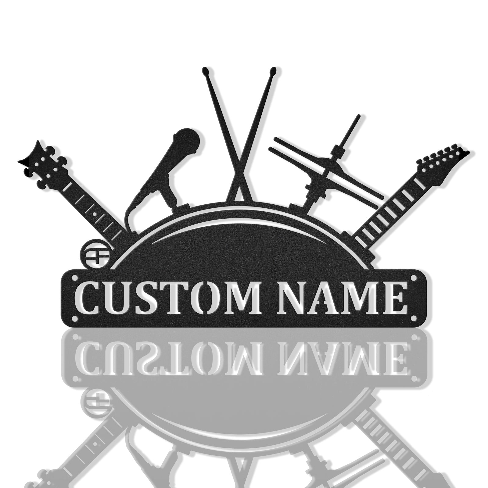 Drummer Guitar Metal Wall Art