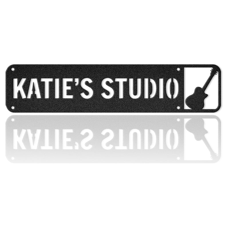 Guitar Studio Metal Sign Metal Wall Art