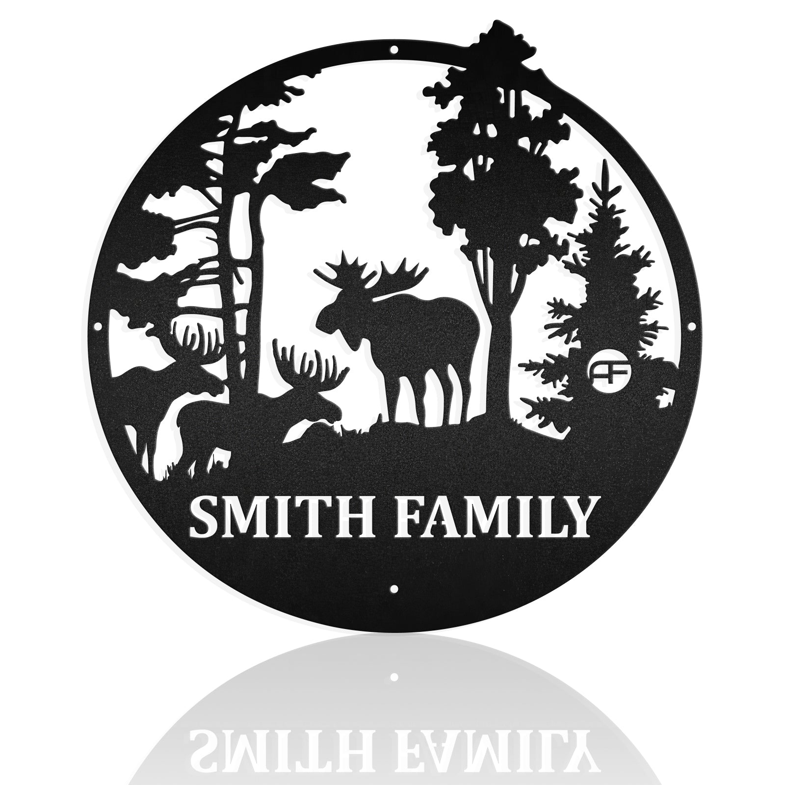 Moose In The Jungle Custom Name Metal Wall Art