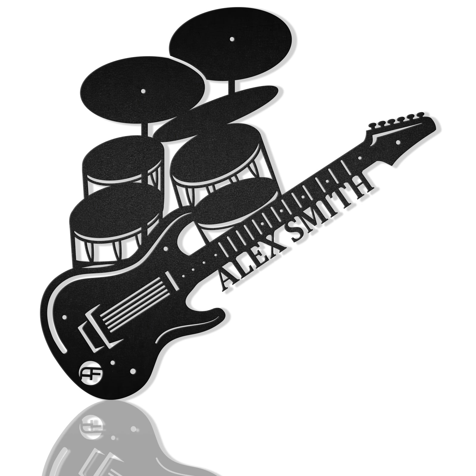 Guitar Metal Custom Name Metal Wall Art