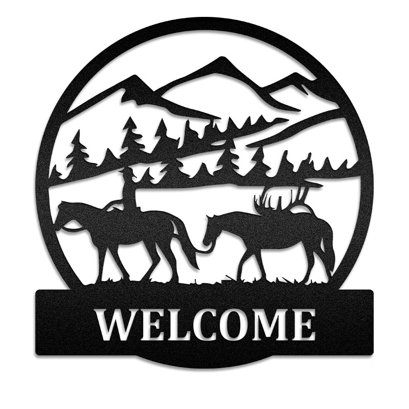 Hunting Decor Pack Horse Afuture Metal Wall Art