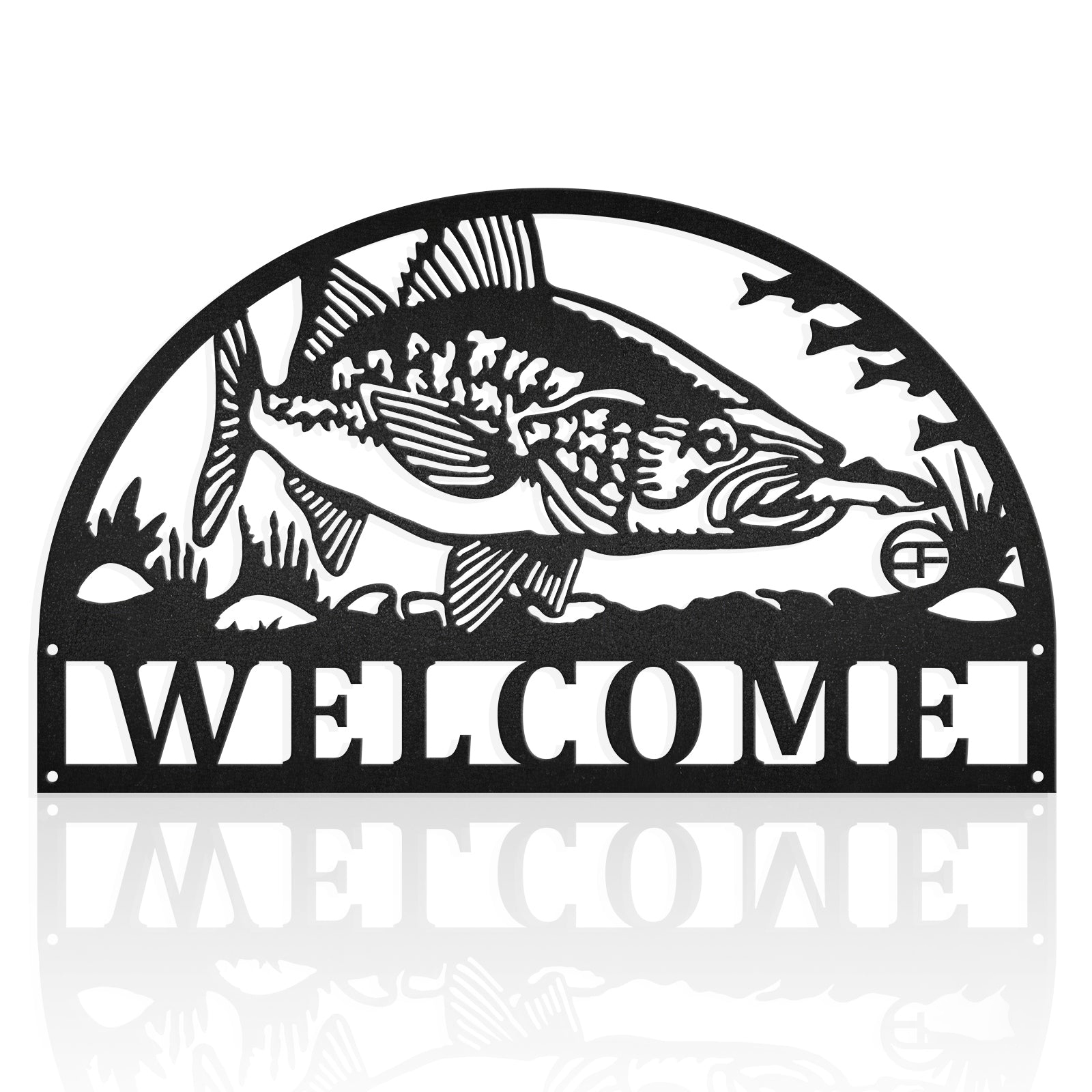 Walleye Welcome Fishing Afculutes Metal Wall Art