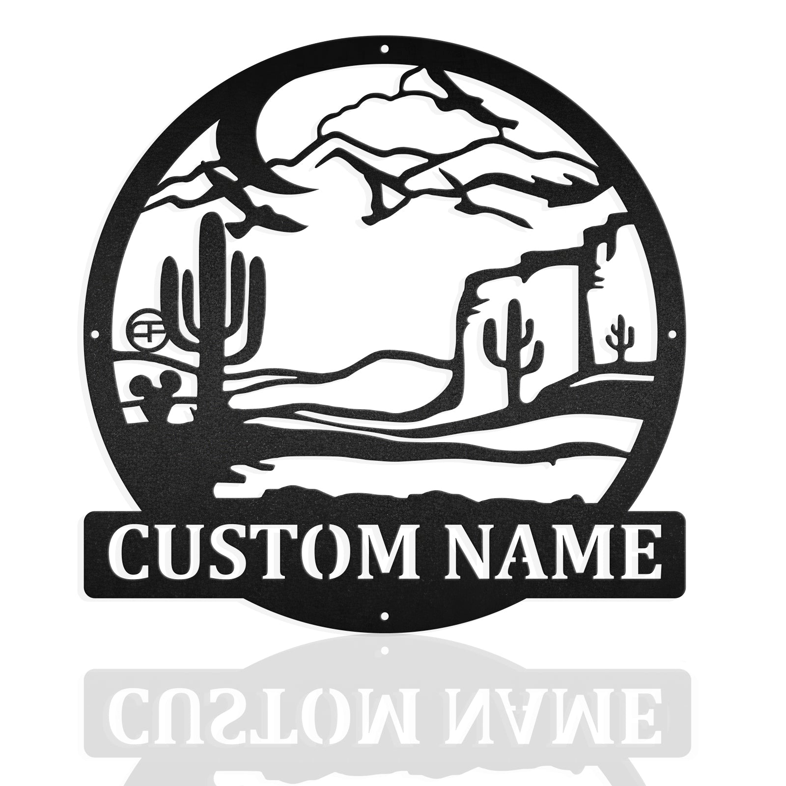 Personalized Desert Scene Metal Wall Art