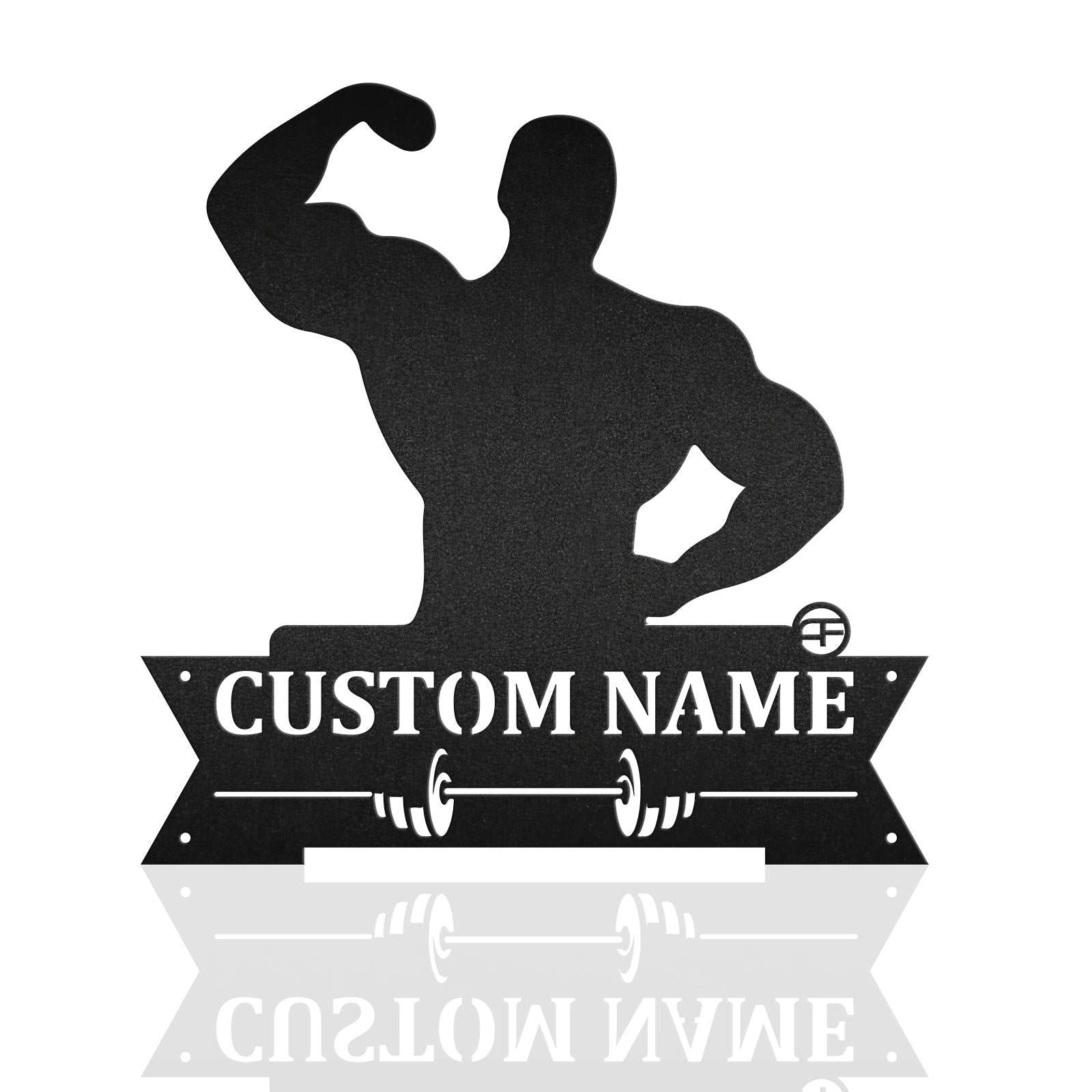 Bodybuilder Gym Metal Wall Art