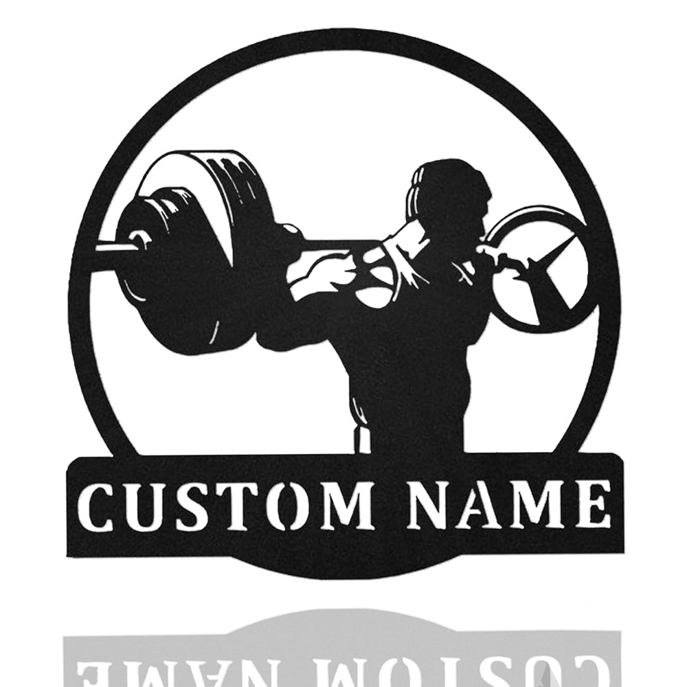 Custom Powerlifting Sport Gym 2 Metal Wall Art