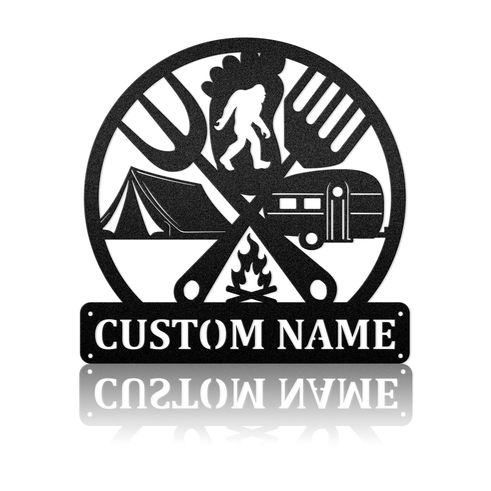 Camping Barbeque Metal Art Sign