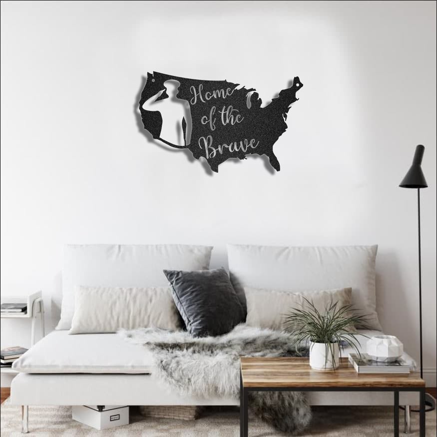 Home Of The Brave Metal Wall Art