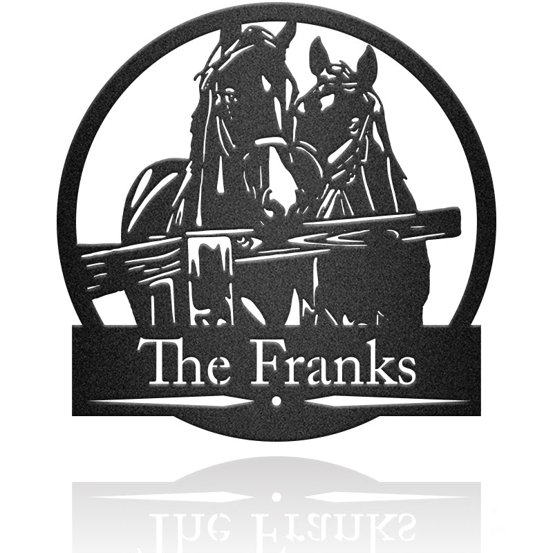 Horse Farm Personalized Horse Metal Sign Wall Art