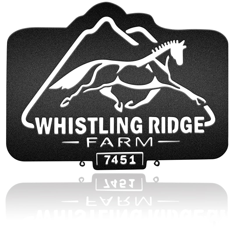 Horse Whistling Rider Of Farm Custom Metal Wall Art
