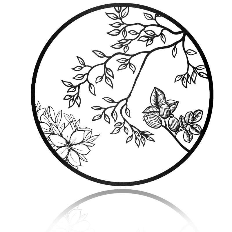 Ivy Flower Metal Wall Art