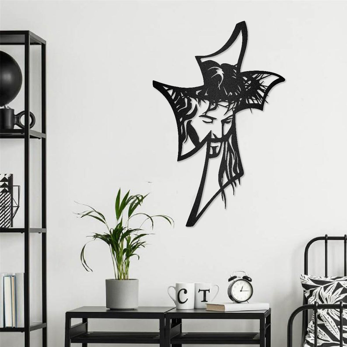 Jesus Cross Catholic Home Decor Metal Wall Art