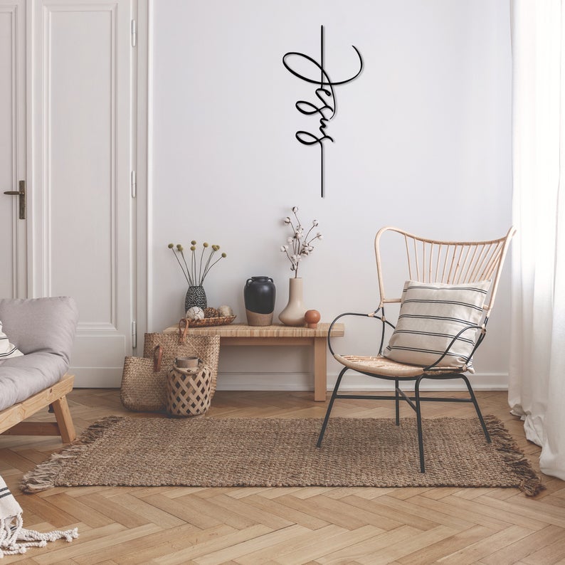 Jesus Christian Metal Gift, Religious Decor Metal Wall Art