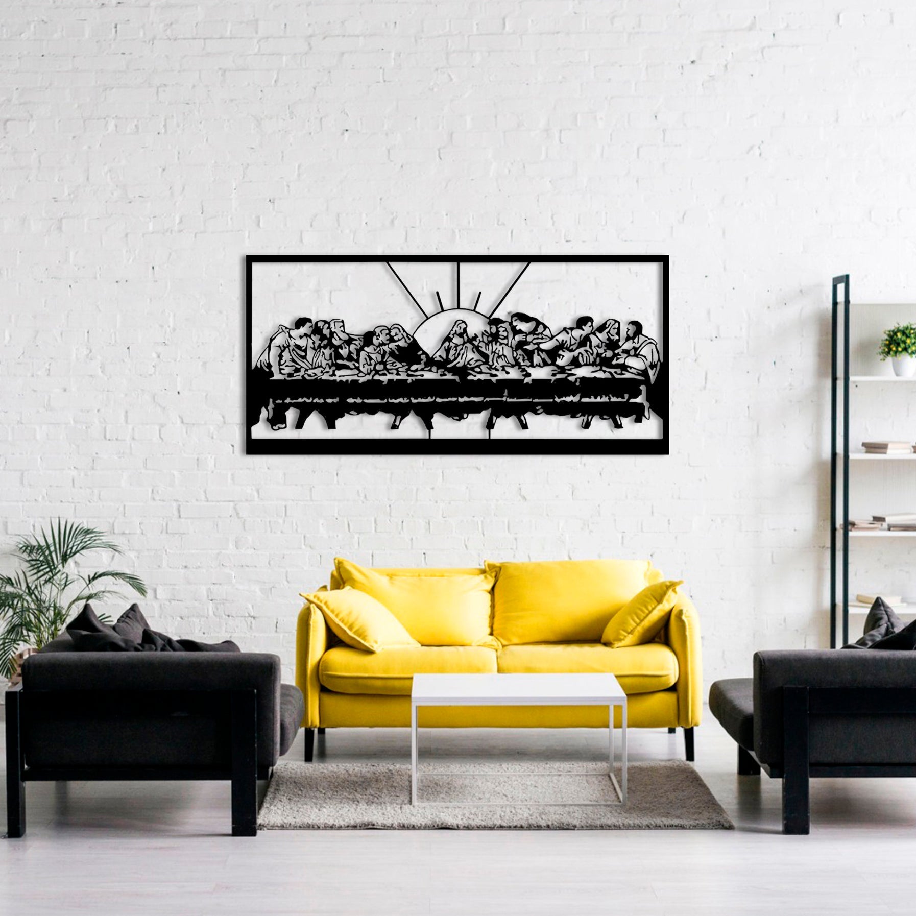 Jesus Last Supper Christian Religious Decor, Leonardo Da Vinci Artwork Metal Wall Art