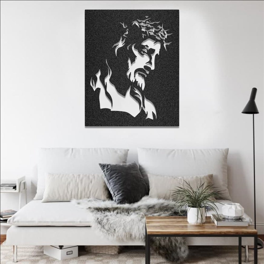 Jesus Portrait Catholic Consecration, Catholic Home Decor Metal Wall Art