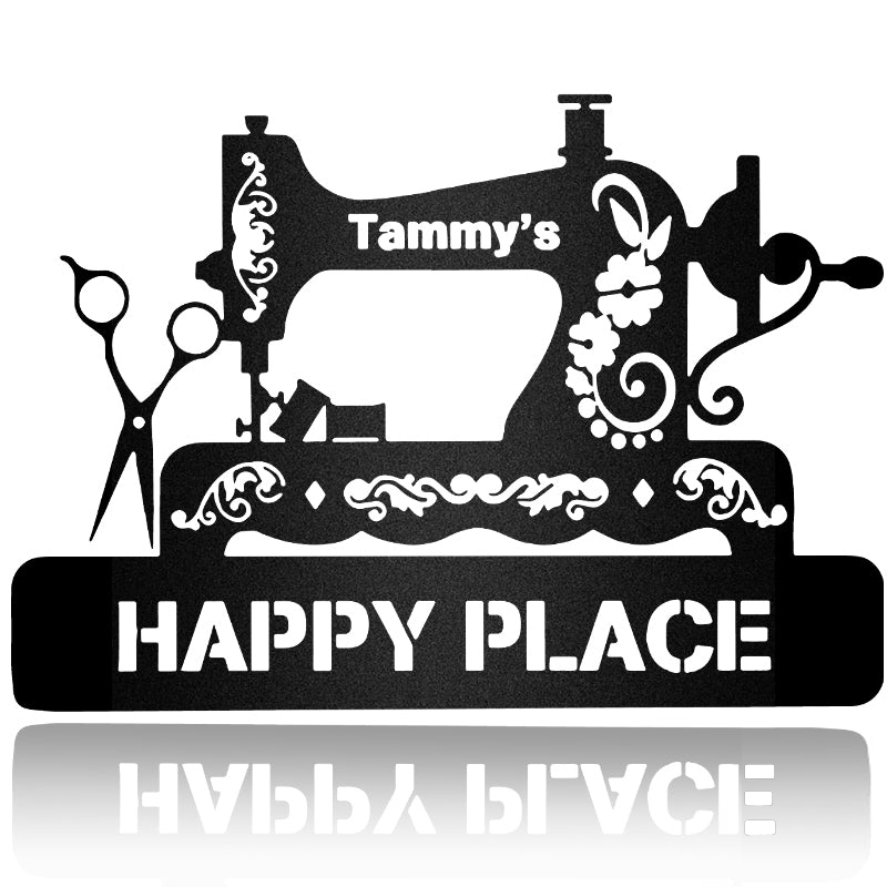 Happy Place Metal Wall Art