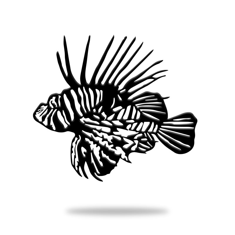 Lion Fish Sign Trout Name Sign Metal Wall Art