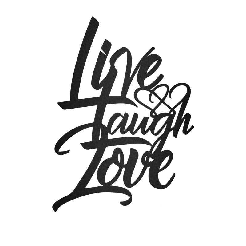 Live Laugh Love Quote Sign, Gift For Love Couple Metal Wall Art