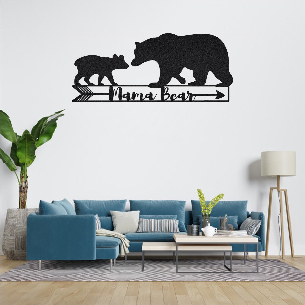 Mama Bear And Son Bear Metal Sign Metal Wall Art