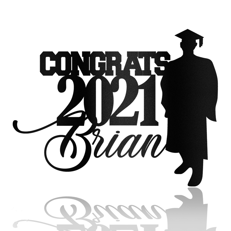 Man Of Graduation Metal Wall Art