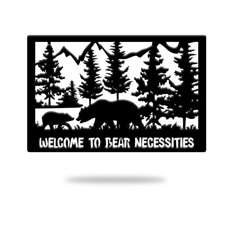 Mana Bear Custom Text Mama Bear Metal Sign Metal Wall Art