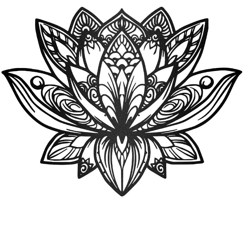 Mandala Lotus Metal Wall Art