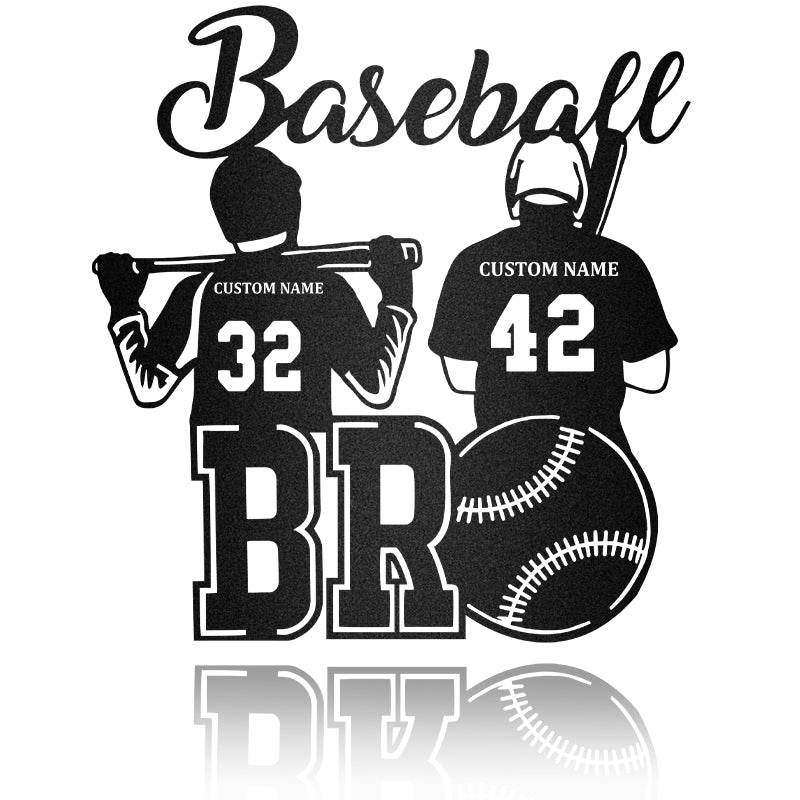 Baseball Bro Custom Metal Wall Art