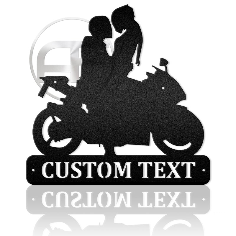 Motorcycle Sport Bike Couple Metal Wall Art