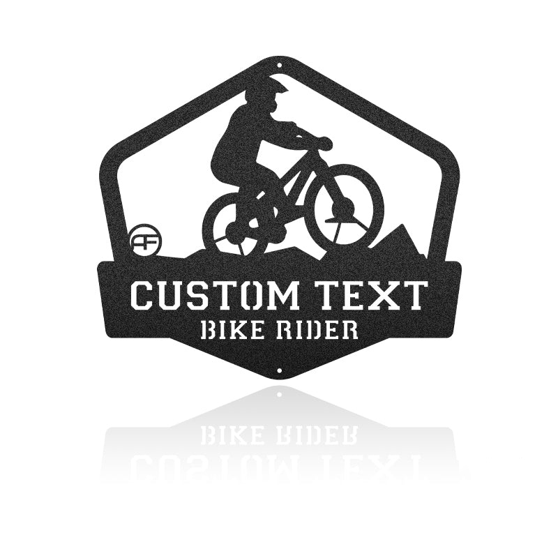 Down Hill Bike Rider Mud Biking Metal Wall Art