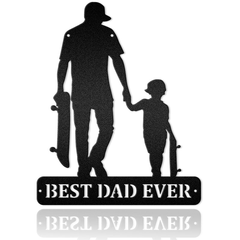Like Father Like Son Stakeboard Metal Wall Art