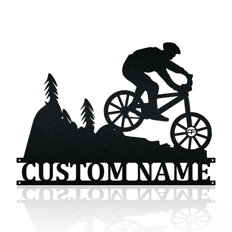 Mountain Bike Downhill Customized Metal Wall Art