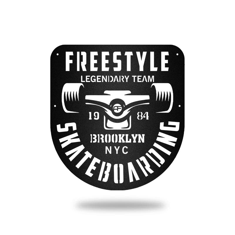 Freestyle Skateboarding Sign Customized Metal Wall Sign