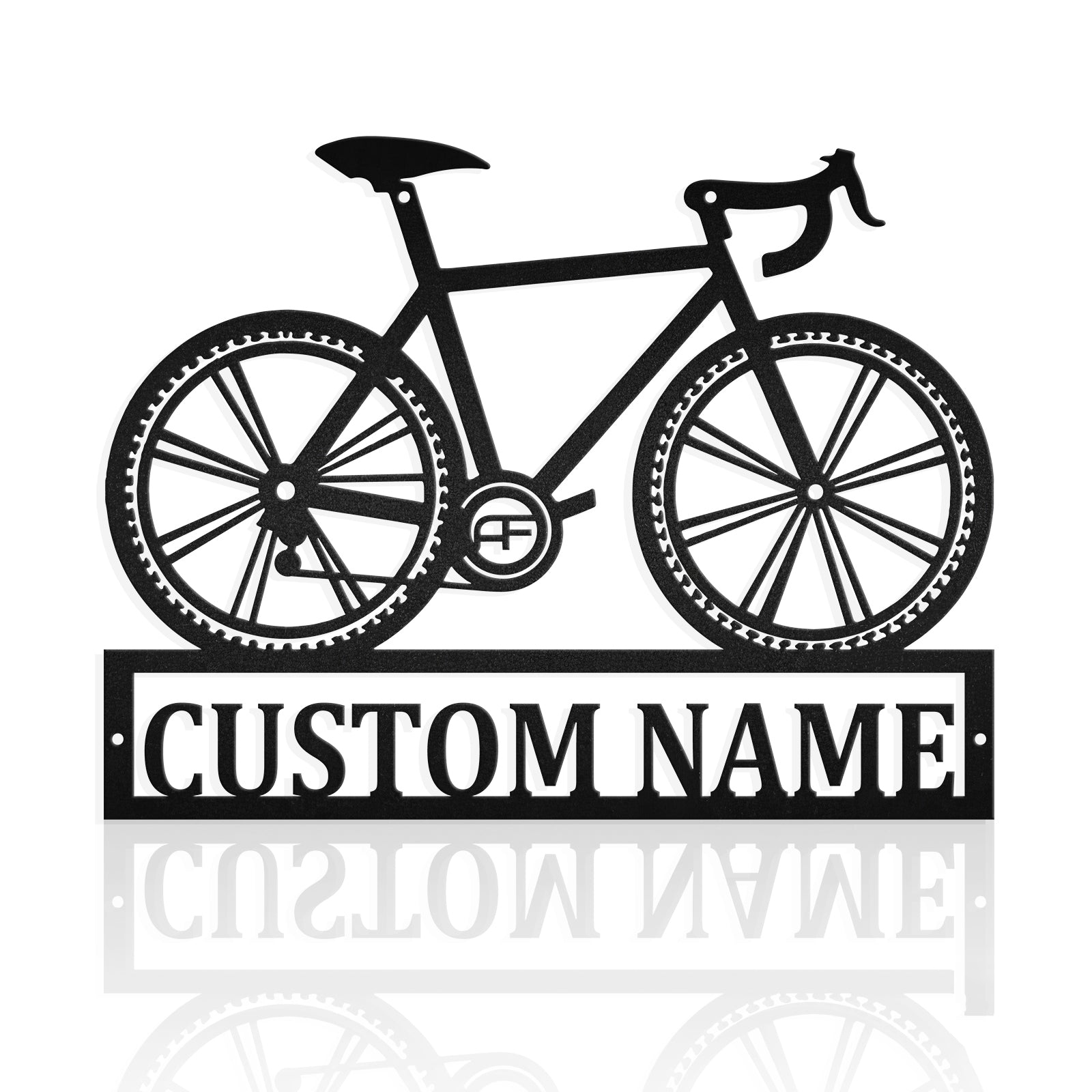 Personalized Bicycle Sport Monogram Metal Wall Art