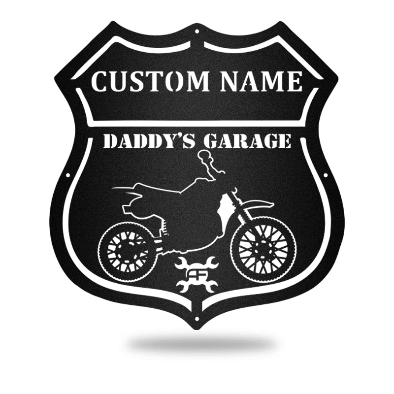 Personalized Garage Sign For Dad Metal Wall Art