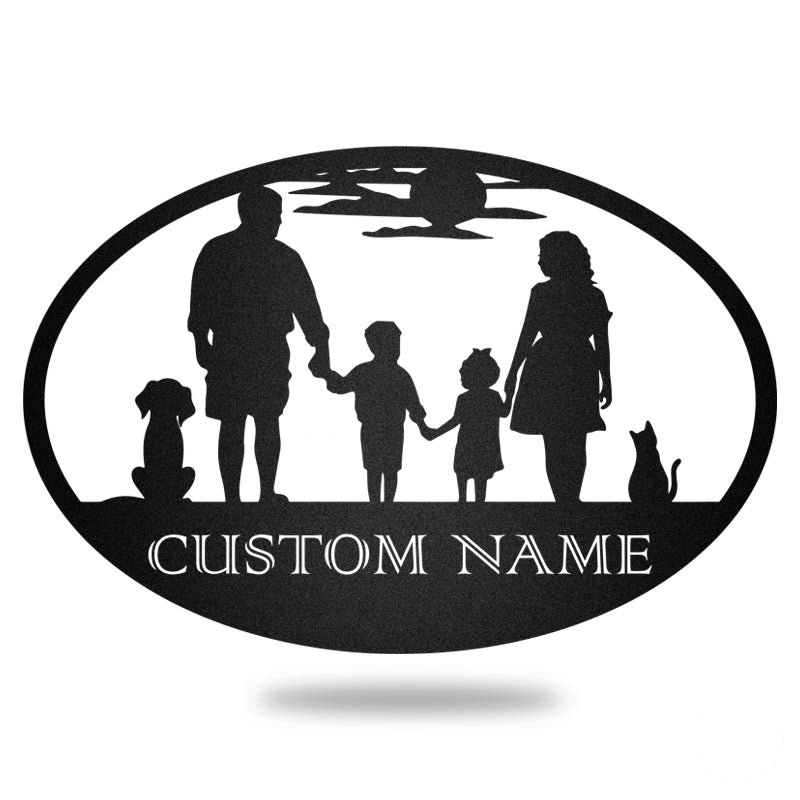 Customizable Metal Family Sign Gift For Family Members Metal Wall Art