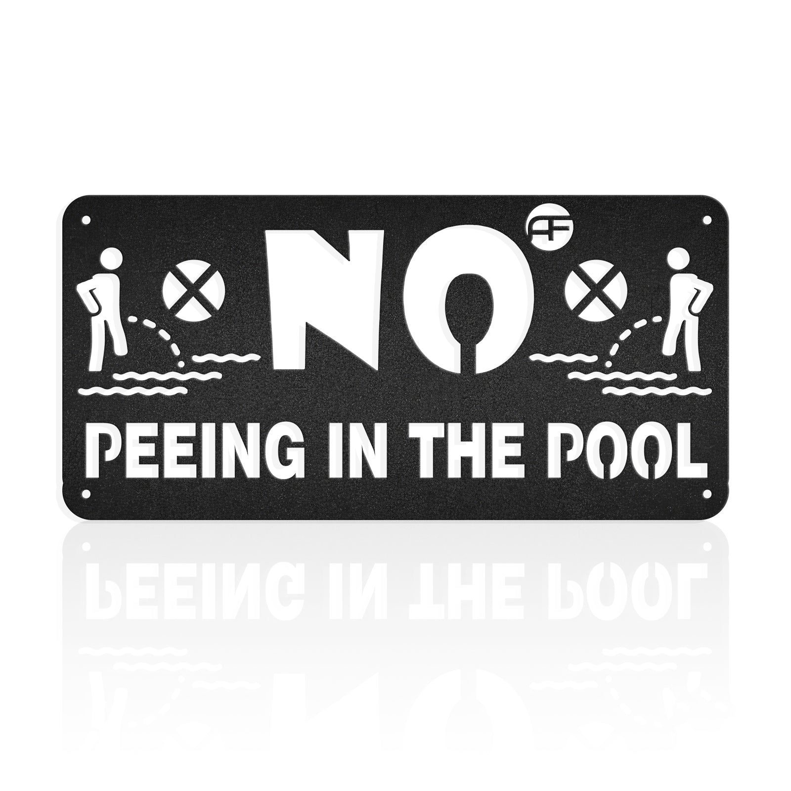 No Peeing In The Pool Warning Metal Sign Metal Wall Art