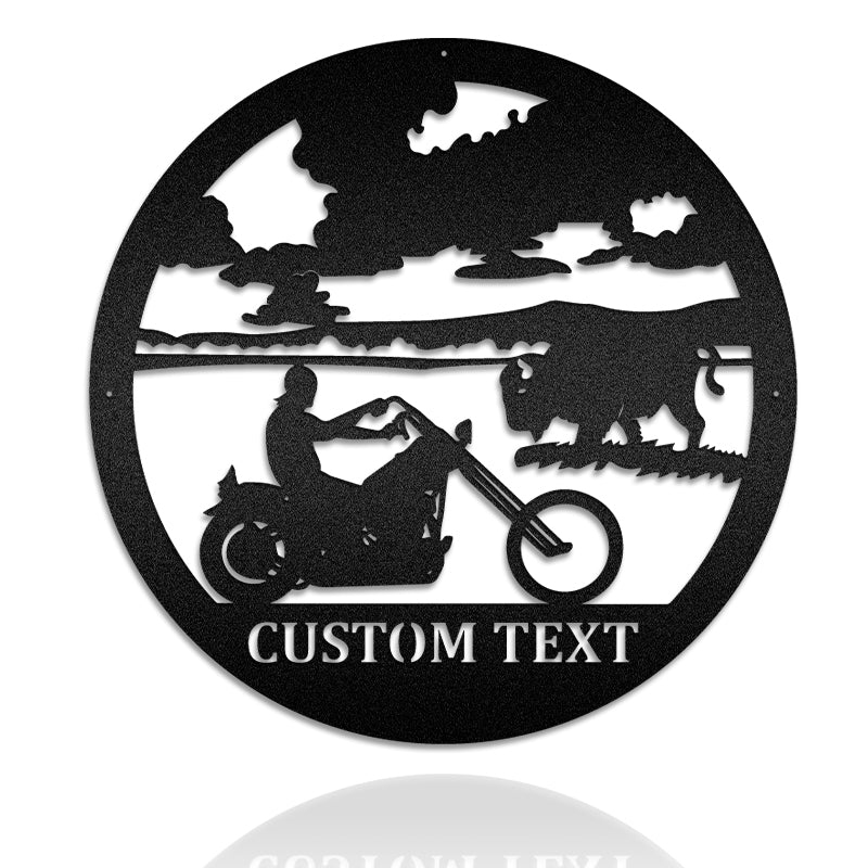 Easy Rider Motorcycle Metal Wall Art