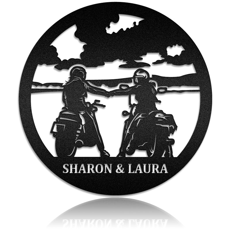 Bestie Motorcycle Metal Wall Art