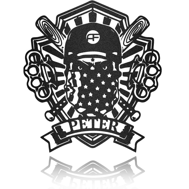 Custom Gangster Baseball Squad Metal Wall Art