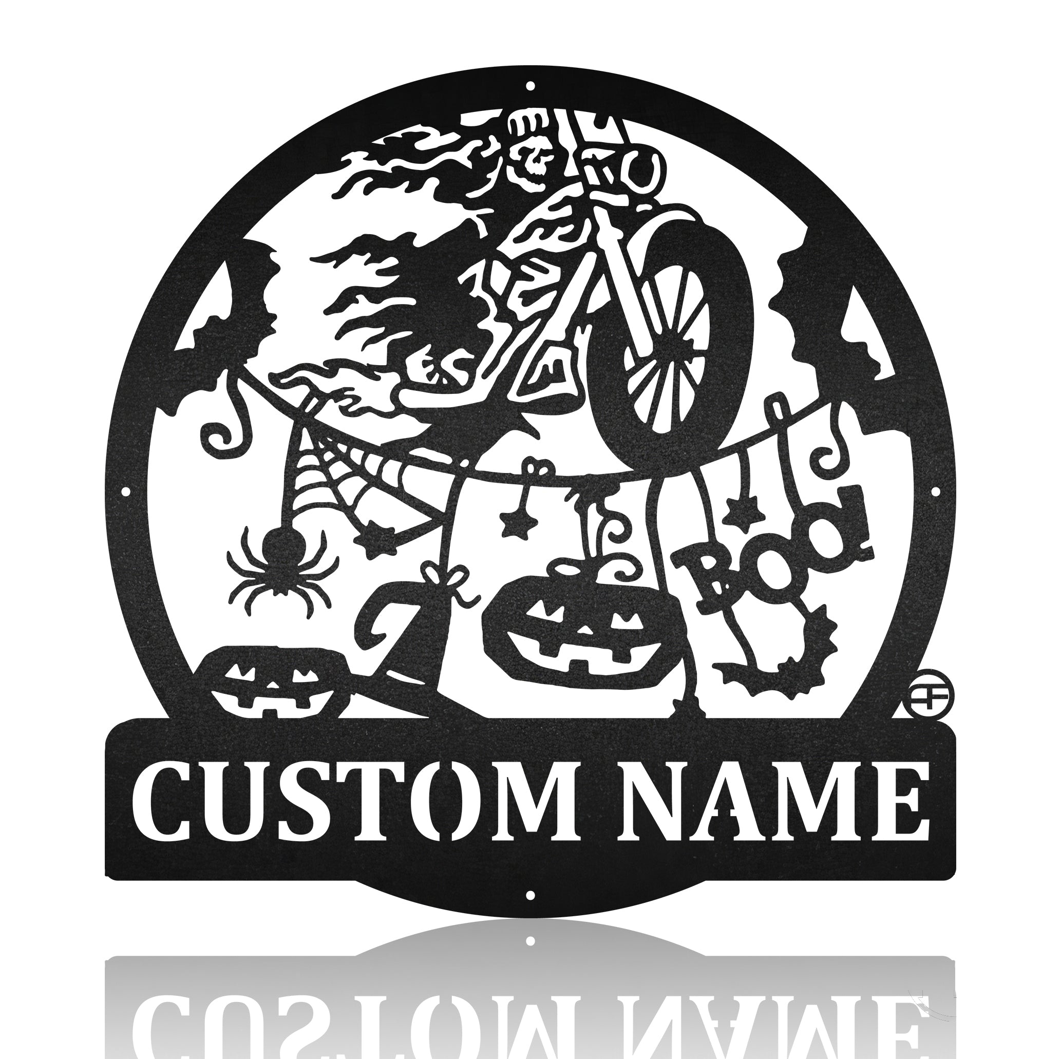 Personalized Halloween Decor Ghost Rider Metal Wall Art
