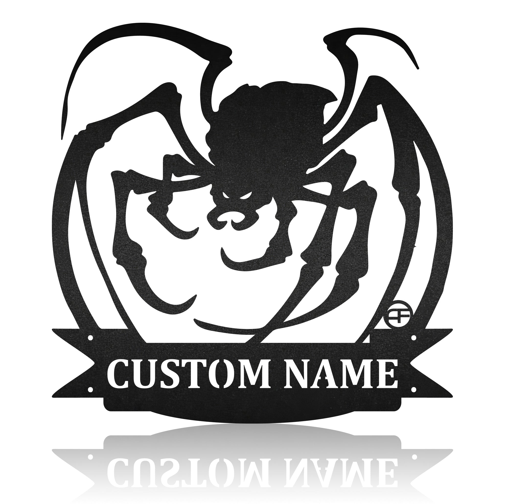 Spooky Spider Halloween Metal Wall Art